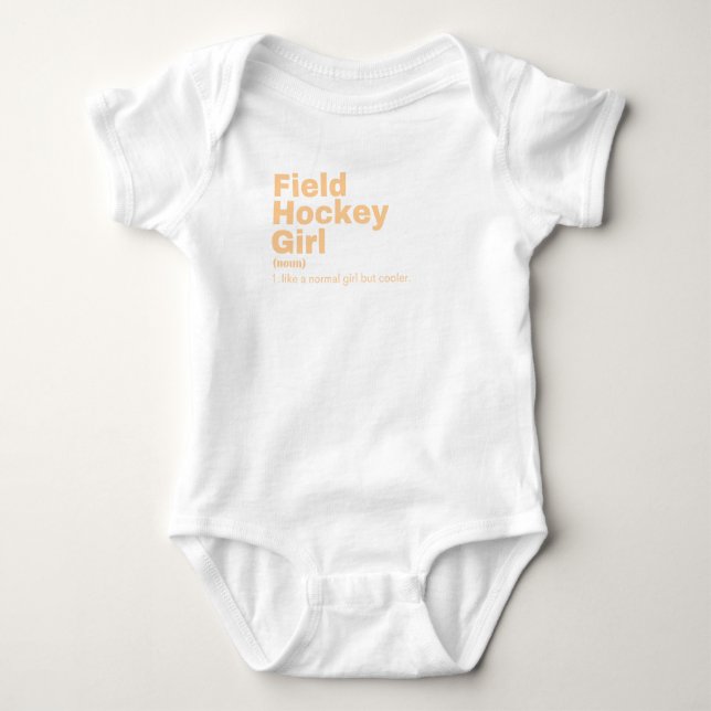 Body Para Bebê m Girl - Field Hockey (Frente)