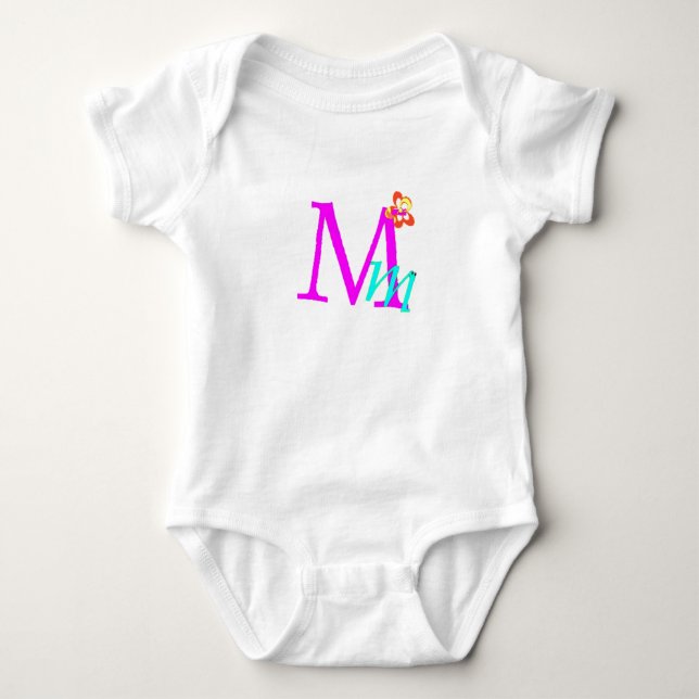 Body Para Bebê M - Monograma Coleção (Frente)