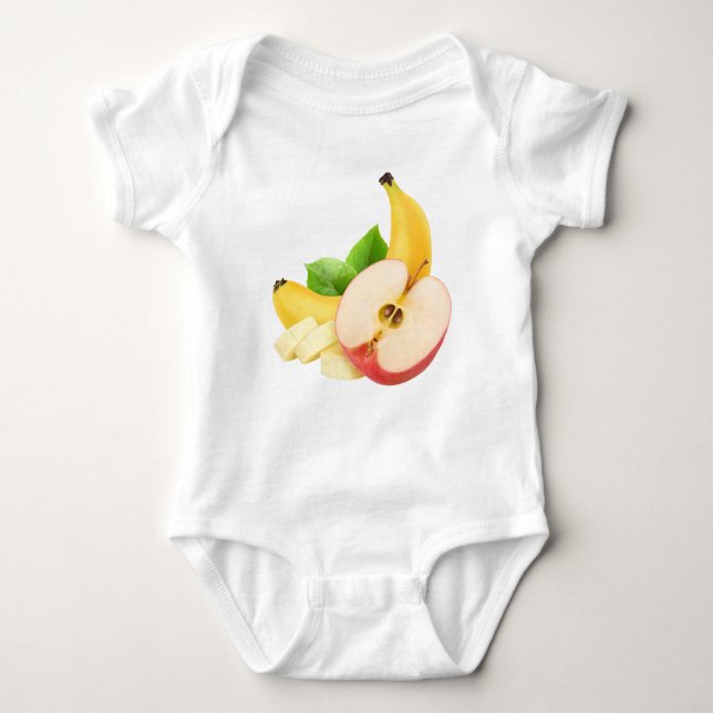 Body Para Bebê Maçã e banana (Frente)