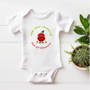 Body Para Bebê Maçã vermelha engraçada
