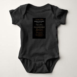 Body Para Bebê Macacão Bebê Idades do Homem