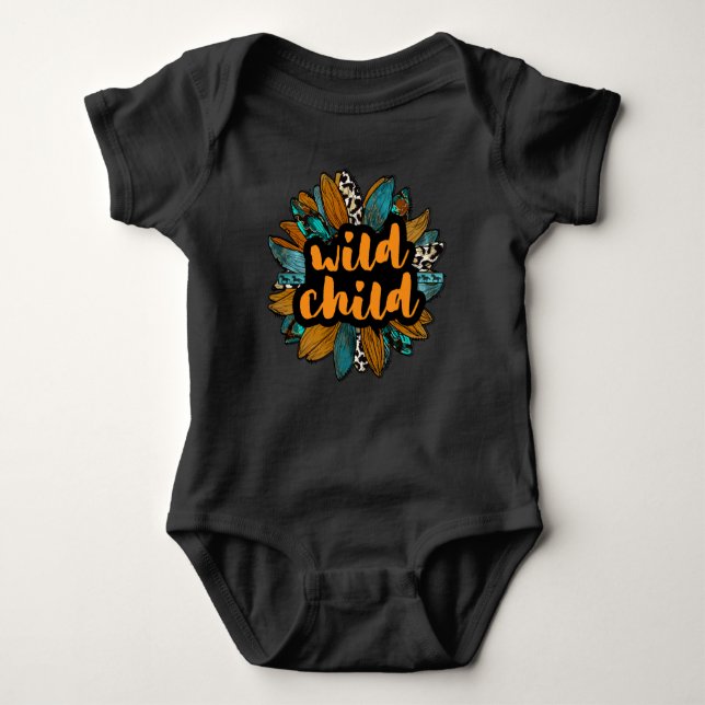 Body Para Bebê Macacão Bebê Wild Child Baby One Piece (Frente)