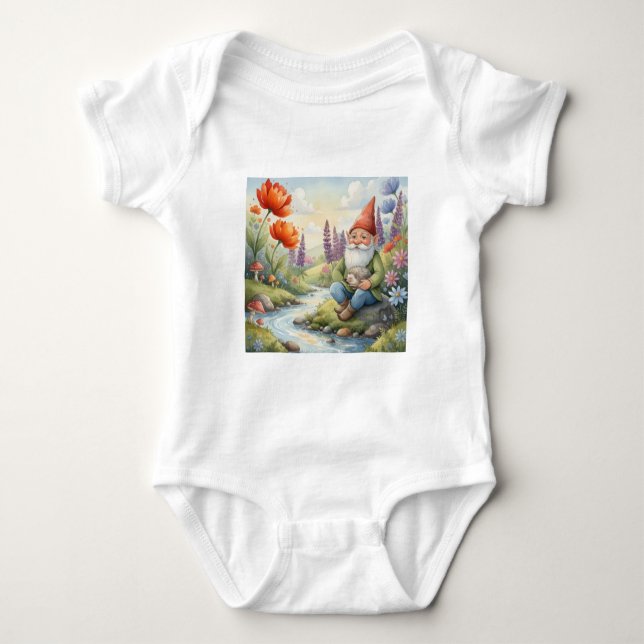 Body Para Bebê Macacão de algodão personalizado para bebê com gno (Frente)