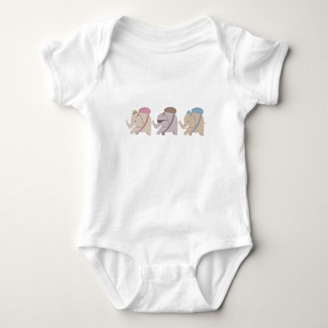 Body Para Bebê macacão de bebê amigos elefante (Frente)