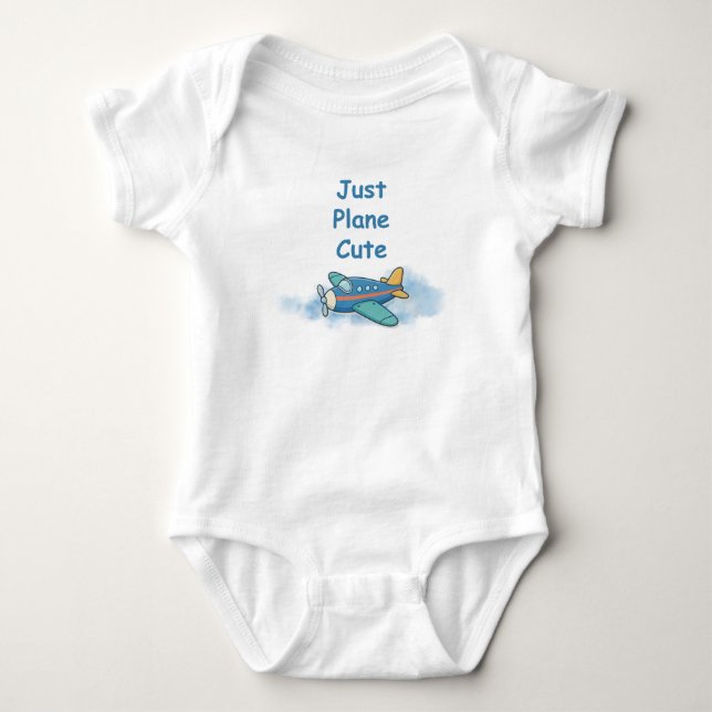 Body Para Bebê Macacão de Bebê Avião Fofo Just Plane Cute (Frente)