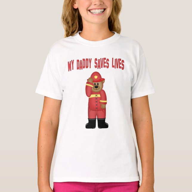 Body Para Bebê Macacão de Bebê Bombeiro Pai   (Frente)