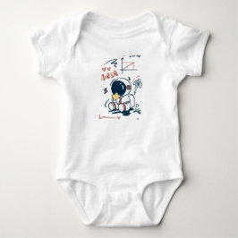 Body Para Bebê Macacão de Bebê Cartoon Espacial de Astronauta Fof