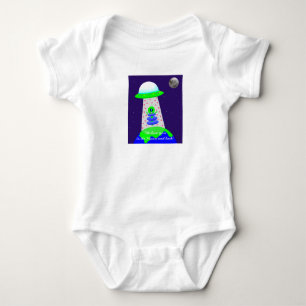 Body Para Bebê Macacão de bebê com alienígena e lua por Jo Images