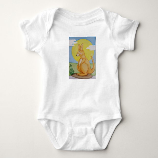 Body Para Bebê macacão de bebê com animal australiano (Frente)