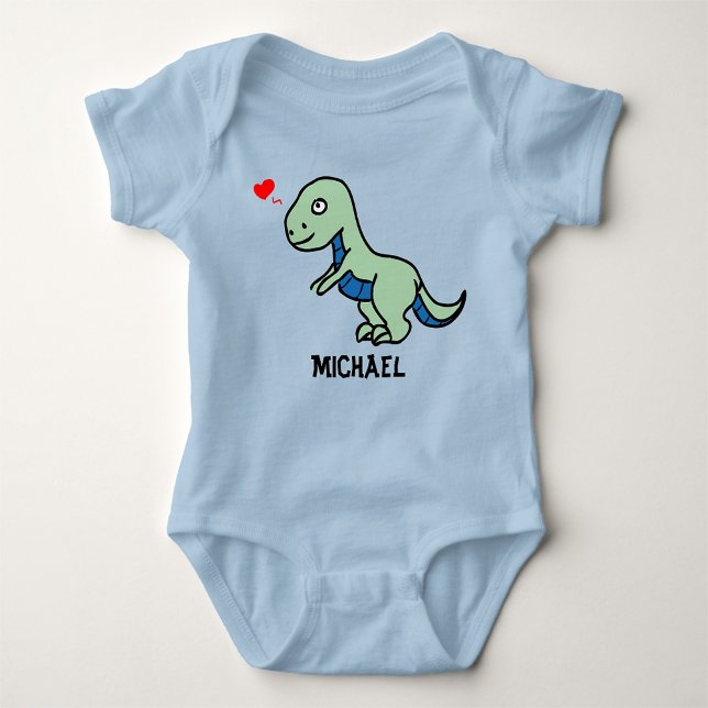 Body Para Bebê Macacão de Bebê com Desenho Infantil de um T-Rex (Criador carregado)