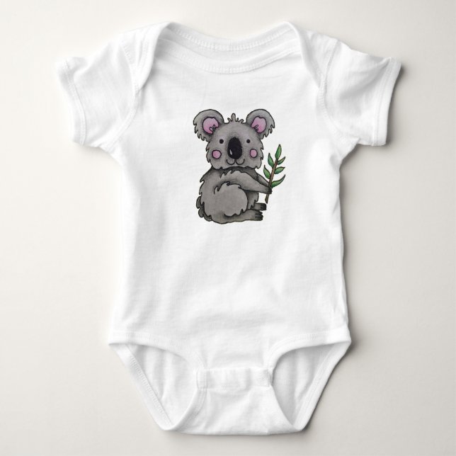 Body Para Bebê Macacão de bebê com design de coala (Frente)