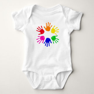 Body Para Bebê macacão de bebê com impressão de mão tinta