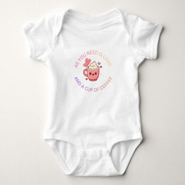 Body Para Bebê macacão de bebê com título fofo (Frente)