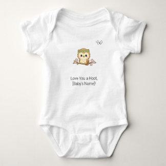 Body Para Bebê Macacão de Bebê Coruja Fofa Chibi com Nome Persona