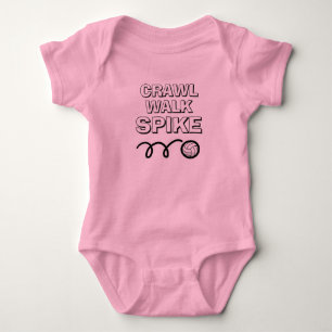 Body Para Bebê Macacão de bebê de vôlei engraçado Crawl Walk Spik