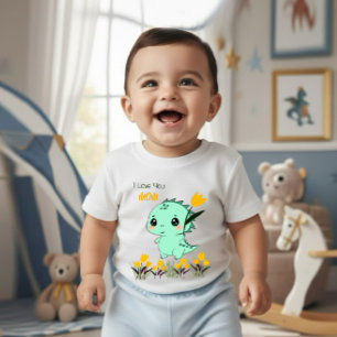 Body Para Bebê Macacão de Bebê Dinossauro de Hortelã Fofo