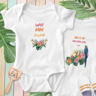 Body Para Bebê Macacão de Bebê Exótico Tropical SUPER BABY