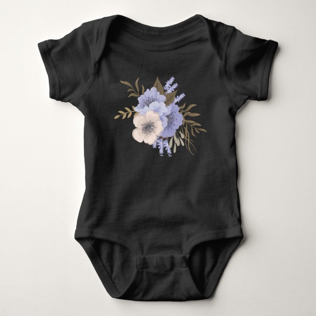 Body Para Bebê macacão de bebê flor (Frente)
