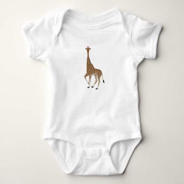 Body Para Bebê Macacão de Bebê Girafa (Frente)