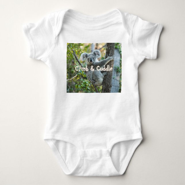 Body Para Bebê Macacão de Bebê Koala – Roupa de Bebê de Uma Peça  (Frente)