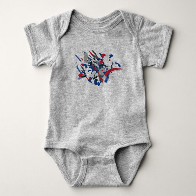 Body Para Bebê Macacão de Bebê Menino Pincel Funky Amor (Frente)