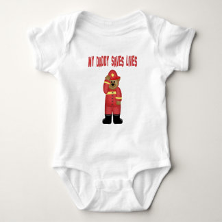 Body Para Bebê Macacão de Bebê Pai Bombeiro