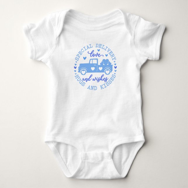 Body Para Bebê Macacão de bebê para o Dia dos Namorados (Frente)