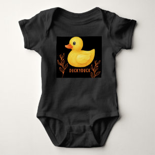 Body Para Bebê Macacão de Bebê Pato de Borracha Amarelo Fofo