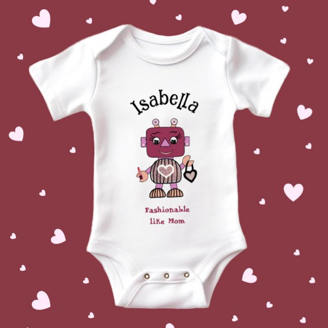 Body Para Bebê Macacão de bebê robô fashion (Criador carregado)