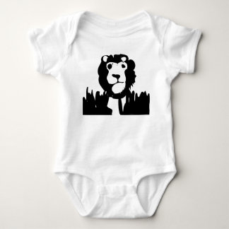Body Para Bebê Macacão de Bebê Silhueta de Leão Minimalista Moder