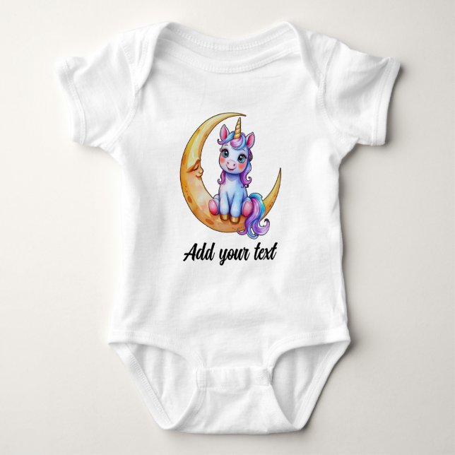 Body Para Bebê Macacão de Bebê Unicórnio Mágico (Frente)