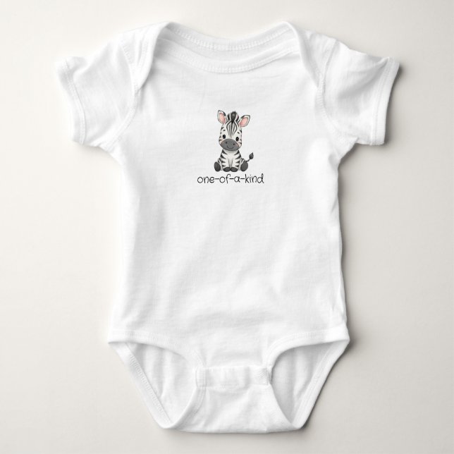 Body Para Bebê macacão de bebê zebra único (Frente)