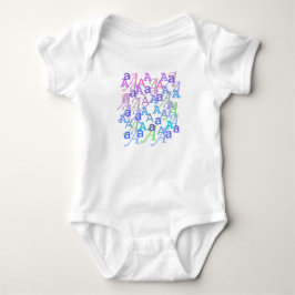 Body Para Bebê Macacão de Confetes de Letra "A" para Bebê