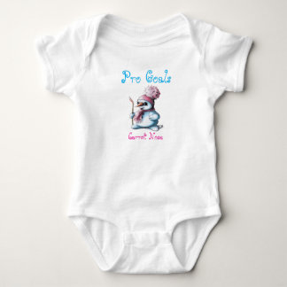 Body Para Bebê Macacão de Hockey de Boneco de Neve Bebê Fofo