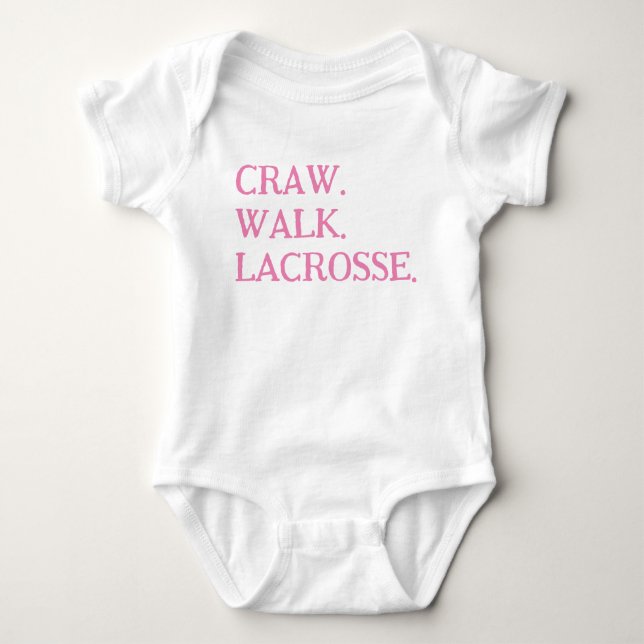 BODY PARA BEBÊ MACACÃO DE LACROSSE PARA MENINA ROSA E BRANCO (Frente)