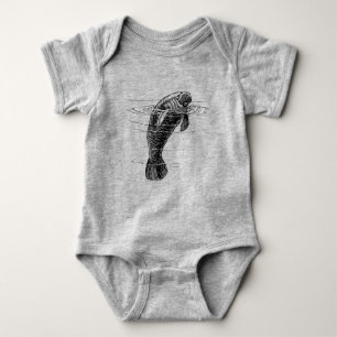Body Para Bebê Macacão de peixe-boi bebê