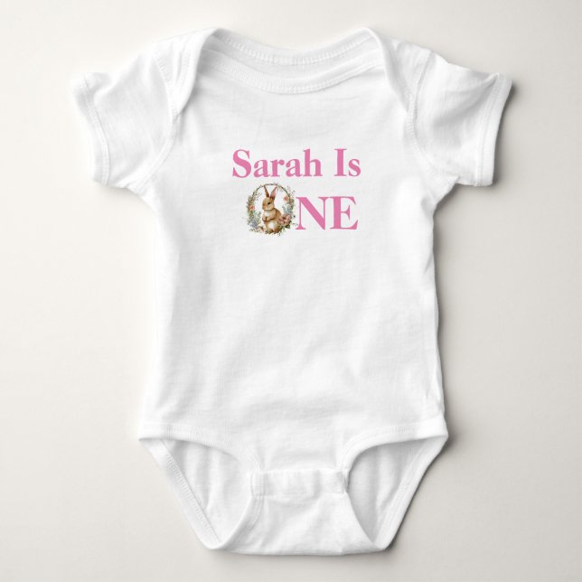 Body Para Bebê macacão de primeiro aniversário para bebê (Frente)