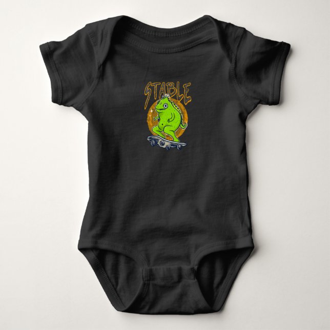 Body Para Bebê macacão de skate fofo para bebê (Frente)