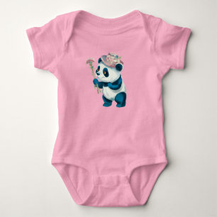 Body Para Bebê Macacão de Ursinho Panda para Criança Fofa