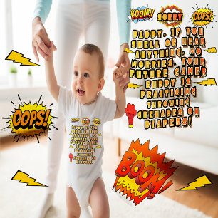 BODY PARA BEBÊ MACACÃO FUTURO AMIGO DE GAMING, PRESENTE PARA PAI