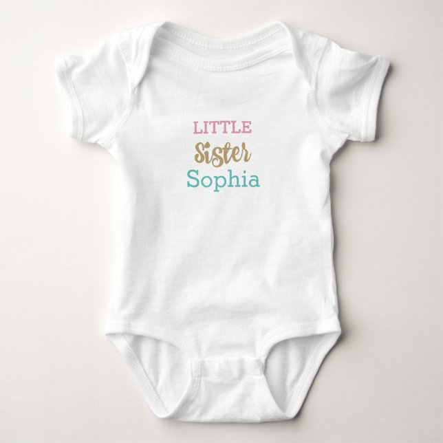 BODY PARA BEBÊ MACACÃO PERSONALIZADO IRMÃZINHA (Frente)