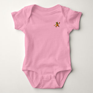 Body Para Bebê Macacão rosa bebê Basketball Frog frente e costas