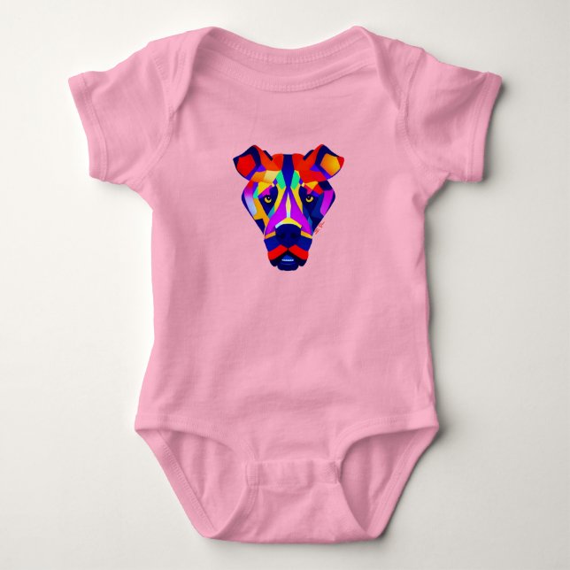 Body Para Bebê macacão rosa bebê de Alexander's Dog (Frente)
