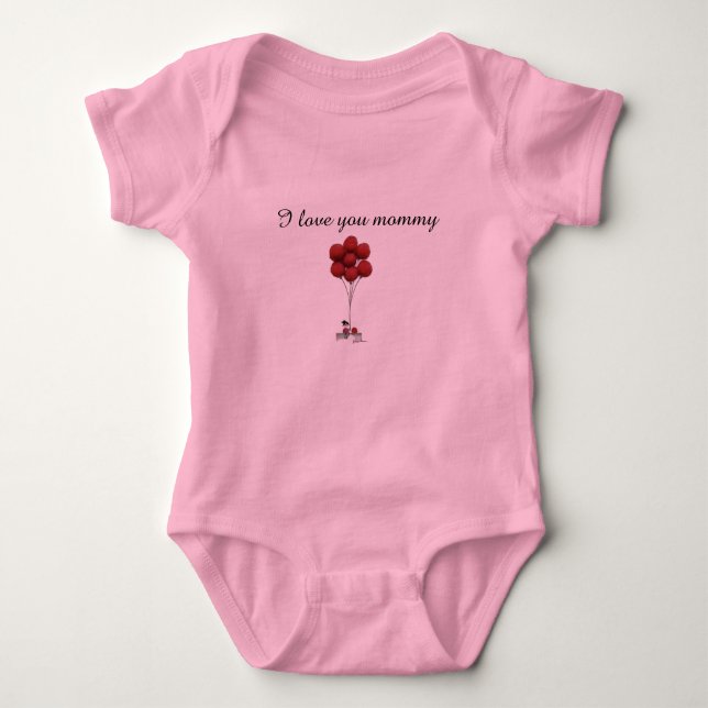 Body Para Bebê Macacão rosa para recém-nascido (Frente)