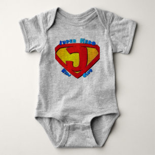 Body Para Bebê Macacão Super Hope Hero Baby - Cinza Inspirador