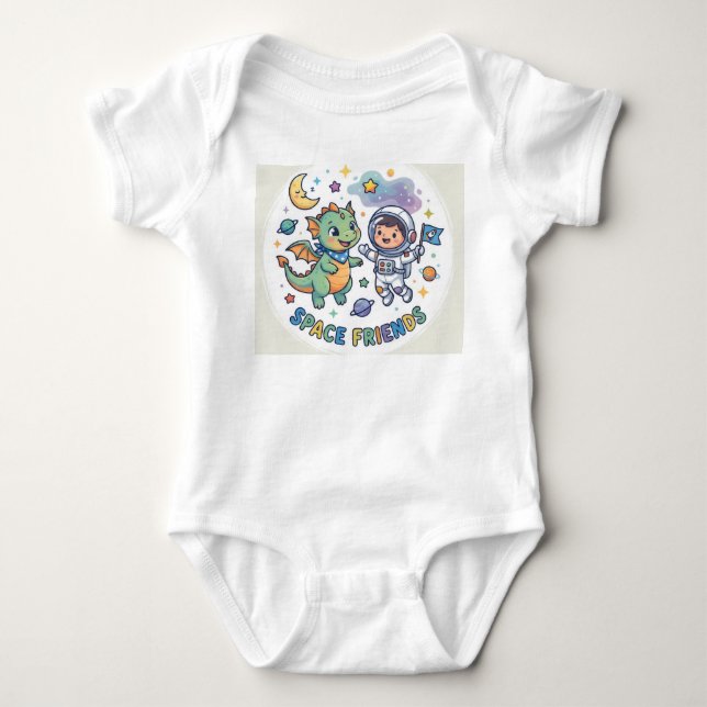 Body Para Bebê Macacãozinho SpaceFriends Baby (Frente)