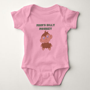 Body Para Bebê Macaco bobo - Fita de Porte para Bebê Jersey