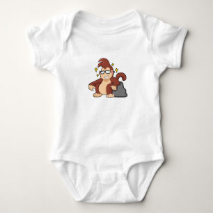 Body Para Bebê Macaco com óculos de sol