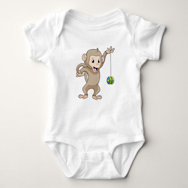 Body Para Bebê Macaco com Yo-yo (Frente)