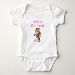 Body Para Bebê Macaco da Nana - T-shirts e presentes cor-de-rosa